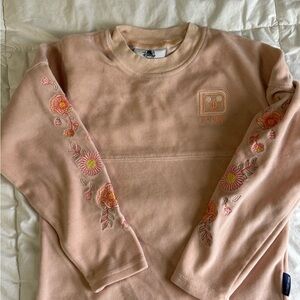 Disney Tan Sweatshirt with Floral Embroidery